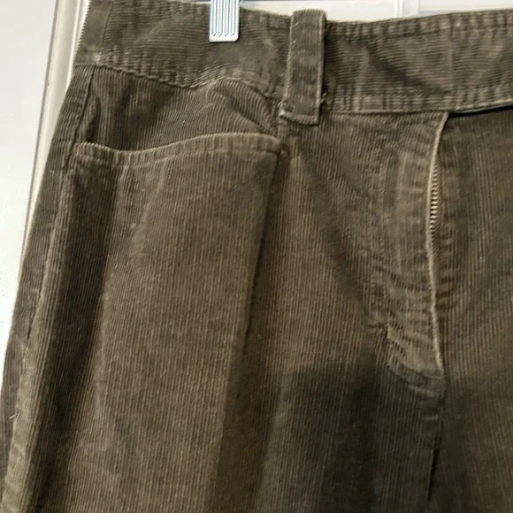 Talbots Women's Olive Corduroy Straight Leg Pants - Picture 4 of 4